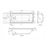 Aquarius Clarice Traditional Art Deco Single Ended Bath