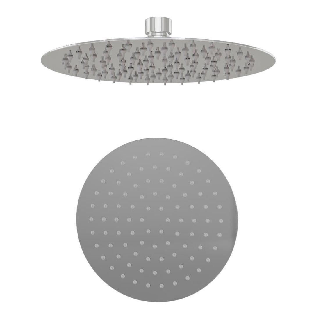 Aquarius Bathrooms Fixed Shower Head Chrome Aquarius Modern Round Over Head Shower Head