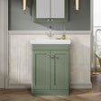 Aquarius Bathrooms Floor Standing Vanity Unit Green / 1 Aquarius Leighton 600mm Floor Standing Two Door Vanity Unit with Basin