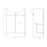 Aquarius Bathrooms Bathroom Suite Aquarius View 550mm Vanity Unit with Basin and Close Coupled Toilet Set in White