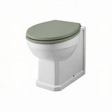 Aquarius Bathrooms Back to Wall Toilet Green Wooden Aquarius Harewood Traditional Back To Wall Toilet with Soft Close Seat