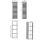 Aquarius Bathrooms Storage Unit Aquarius Contour 350mm Wall Mounted Storage Unit
