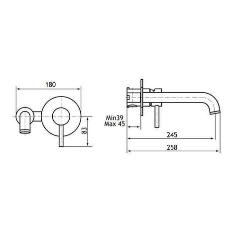 Aquarius Bathrooms Wall Mounted Bath Tap Aquarius Curve Wall Mounted Bath Filler Mixer Tap