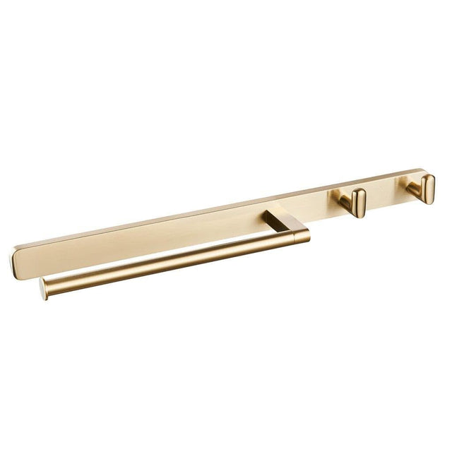Aquarius Bathrooms Accessory Set Aquarius Auro Towel Ring and Double Hook Brushed Brass AQAU52441