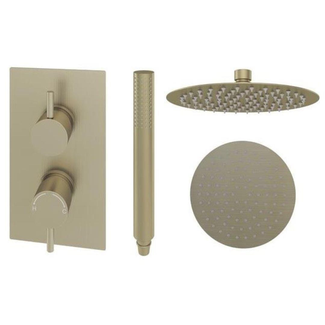 Aquarius Bathrooms Concealed Shower Set Aquarius Modern Round Concealed Shower Valve Set with Shower Head and Handset