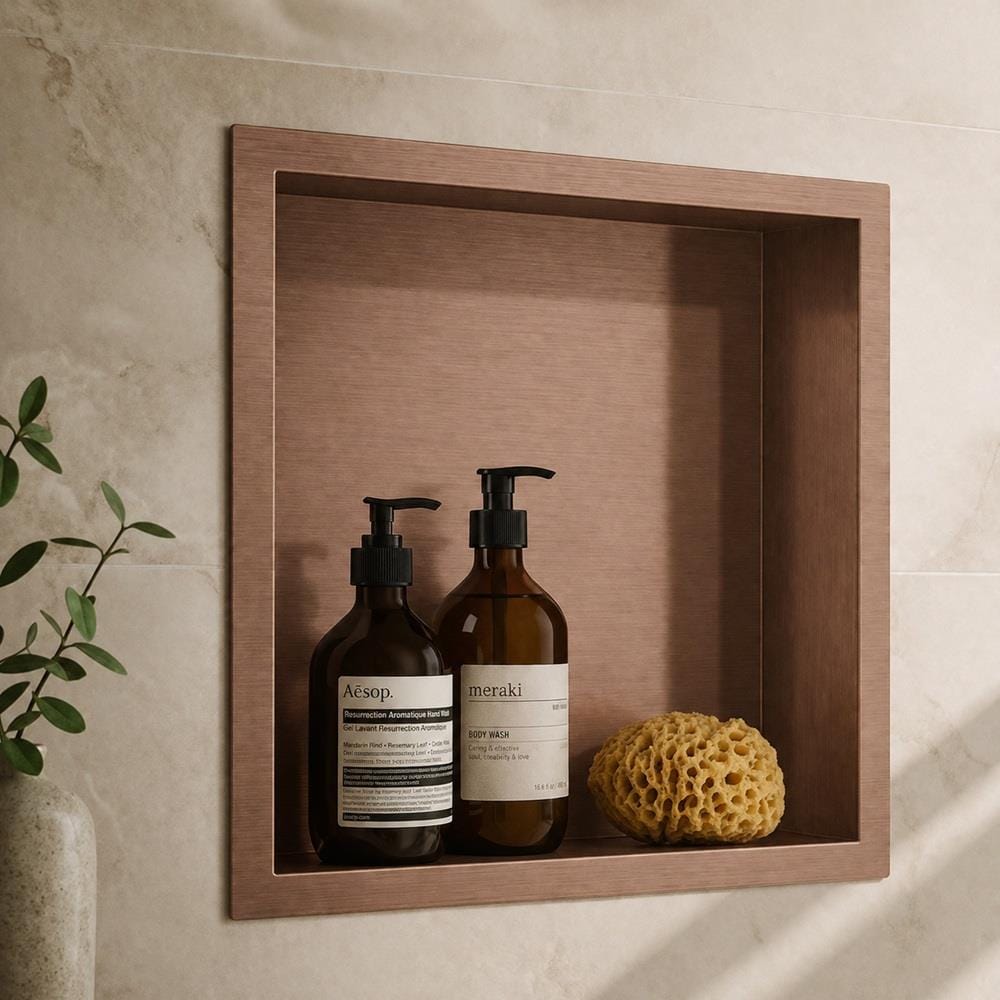 Aquarius Bathrooms Shelf Brushed Bronze / 300 x 300mm Aquarius Shower Niche