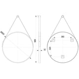 Aquarius Bathrooms Standard Mirror Aquarius Orbit Hanging Mirror with Black Strap