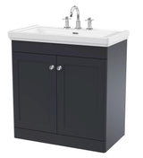 Aquarius Bathrooms Floor Standing Vanity Unit Aquarius Leighton 800mm Floor Standing Two Door Vanity Unit with Basin