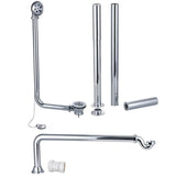 Aquarius Bathrooms Exposed Bath Waste Chrome Aquarius FT Exposed Bath Plug and Chain Waste with Pipe Shrouds