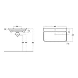 Aquarius Wall Mounted Vanity Unit Aquarius Corinthe Wall Mounted Vanity Unit  with Basin in Textured Oak