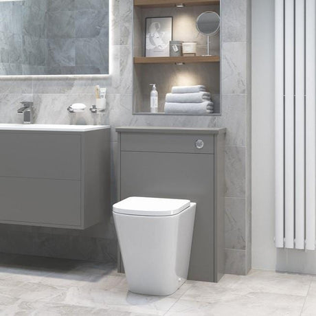 Aquarius Bathrooms Back to Wall Toilet Aquarius Laura Rimless Back to Wall Short Projection WC with Soft Close Seat