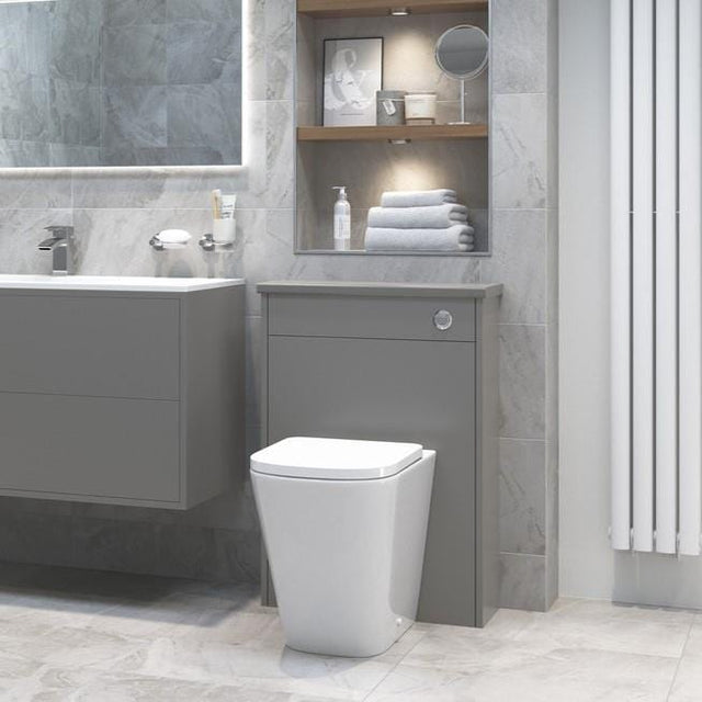 Aquarius Bathrooms Back to Wall Toilet Aquarius Laura Rimless Back to Wall Short Projection WC with Soft Close Seat