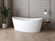 Aquarius Bathrooms Freestanding Bath Aquarius Orta Freestanding Stone Bath in Gloss White 1600mm