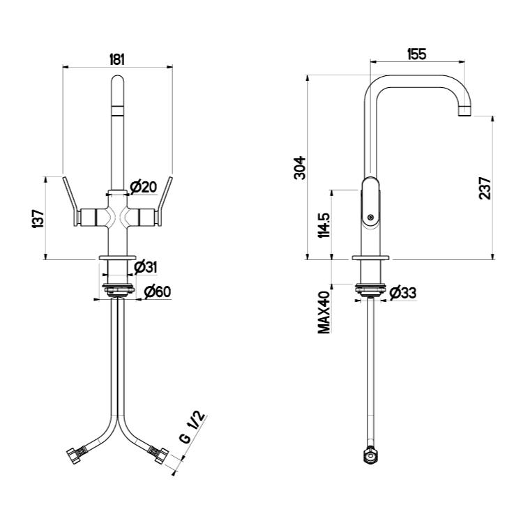 Aquarius Bathrooms Mono Basin Tap Aquarius Calix Dual Control Basin Mixer Tap