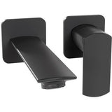 Aquarius Bathrooms Wall Mounted Basin Tap Matt Black Aquarius Varda Wall Mounted 2 Hole Basin Mixer Tap
