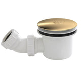 Aquarius Bathrooms Shower Tray Waste Brushed Brass / White Aquarius Urbano 90mm Shower Waste with Cover for 45mm Trays Online