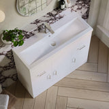 Aquarius Floor Standing Vanity Unit 1000mm Aquarius Adelaide Floor Standing Vanity Unit with 1 Tap Hole Ceramic Basin