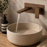 Aquarius Bathrooms Wall Mounted Basin Tap Brushed Bronze Aquarius Hydro Wall Mounted Basin Mixer Tap