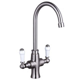 Aquarius TrueCook Series 2 Brushed Nickel Two Handle Kitchen Mixer AQTK002BN