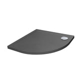 Aquarius Urbano Quadrant 45mm Stone Resin Shower Tray in Slate Grey
