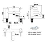 Aquarius RF-Series Bath Filler Mixer Tap