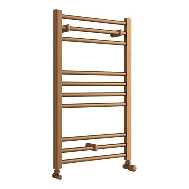 Aquarius Bathrooms Ladder Rail 800 x 500mm Aquarius Zanelli Heated Towel Rail in Brushed Bronze