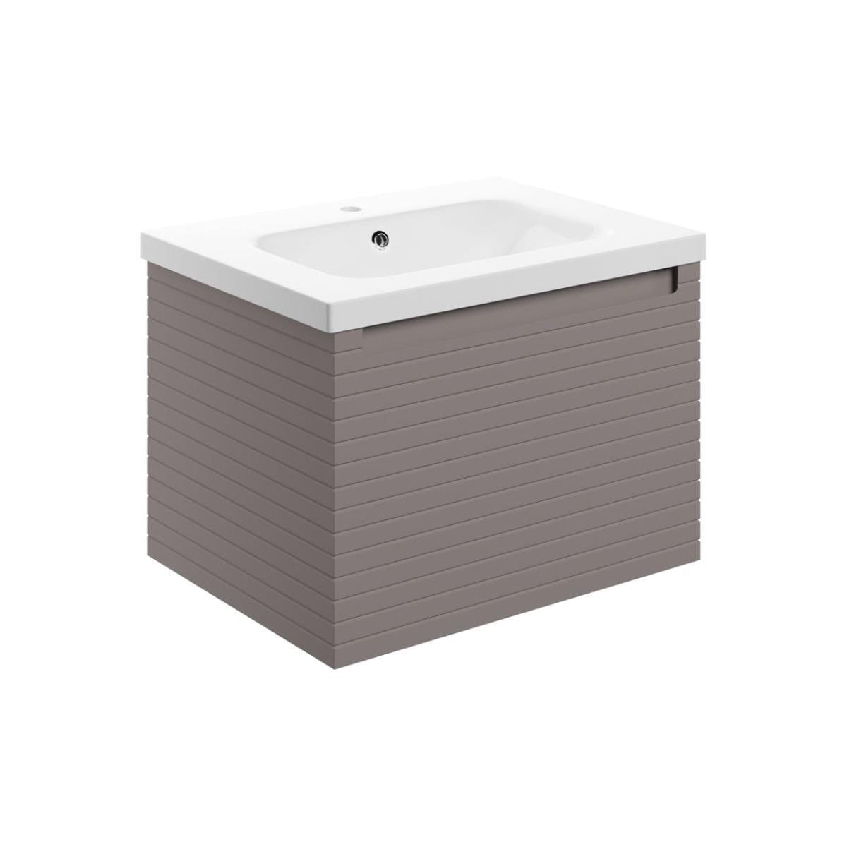 Aquarius Bathrooms Wall Mounted Vanity Unit Aquarius Contour 615mm Wall Mounted One Drawer Vanity Unit with Basin