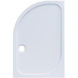 Aquarius Bathrooms Quadrant Shower Tray 1200 x 800mm / Left Aquarius Pluvia 45mm Stone Resin Offset Quadrant Shower Tray