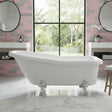 Aquarius Bathrooms Roll Top and Slipper Freestanding Bath Aquarius Timeless Freestanding Slipper Bath with Chrome Lions Paw Feet