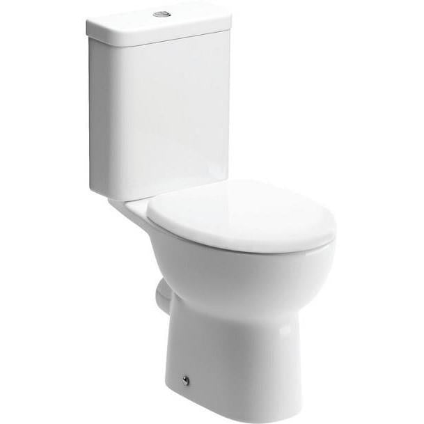 Aquarius Bathrooms Close Coupled Toilet Aquarius Willow Open Back Close Short Projection Coupled WC Toilet With Soft Close Seat AQWW0216