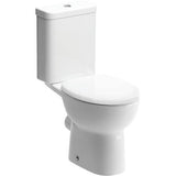 Aquarius Bathrooms Close Coupled Toilet Aquarius Willow Open Back Close Short Projection Coupled WC Toilet With Soft Close Seat AQWW0216