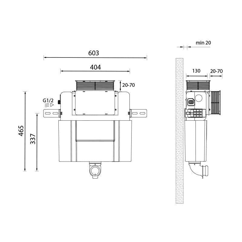 Aquarius Concealed Cistern Aquarius Drake Concealed Dual Flush Cistern