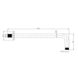 Aquarius Bathrooms Fixed Shower Arm Aquarius RainLux Round Wall Shower Arm