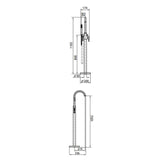 Aquarius Bathrooms Freestanding Bath Filler Aquarius Curve Floorstanding Bath Shower Mixer Tap