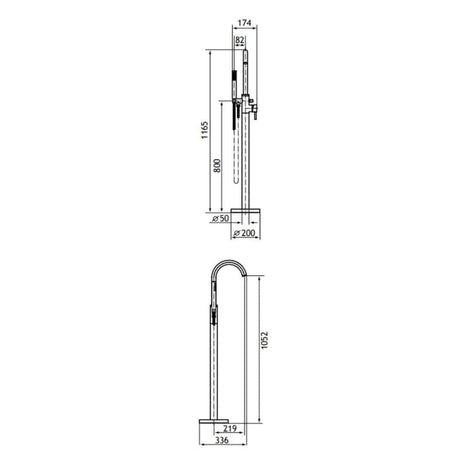 Aquarius Bathrooms Freestanding Bath Filler Aquarius Curve Floorstanding Bath Shower Mixer Tap
