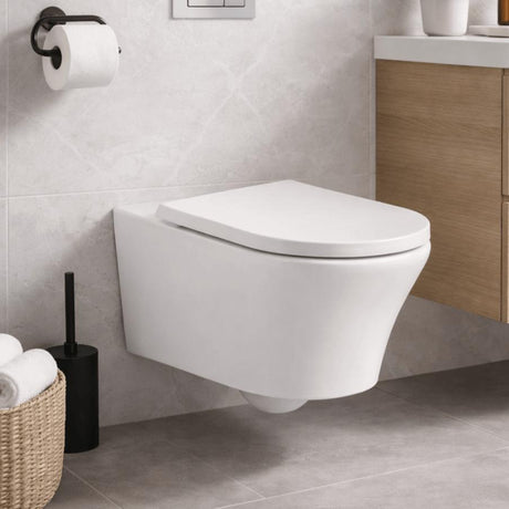 Aquarius Bathrooms Wall Hung Toilet Aquarius K-Series Rimless Wall Hung Toilet with Soft Close Seat