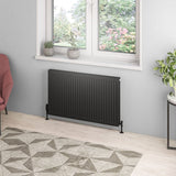 Aquarius Bathrooms Type 21 600 x 1000 Aquarius Type 21 Compact Panel Radiator In Matt Black
