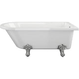 Aquarius Bathrooms Roll Top and Slipper Freestanding Bath 1500 x 750mm Aquarius Timeless Freestanding Corner Bath with Ravenclaw Feet