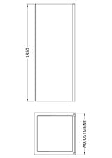 Aquarius Urbano 6mm Side Panel 1850mm