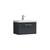 Aquarius Wall Mounted Vanity Unit Aquarius Brisbane 600mm Wall Hung 1 Drawer Vanity Unit with 1 Tap Hole Mid Edge Basin