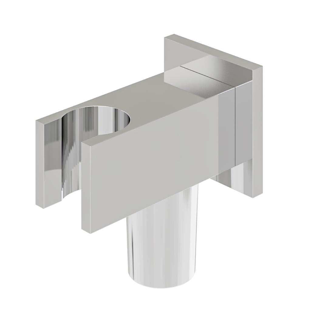 Aquarius Bathrooms Square Elbow Aquarius Modern Square Wall Elbow & Shower Handset Holder Chrome AQ601032