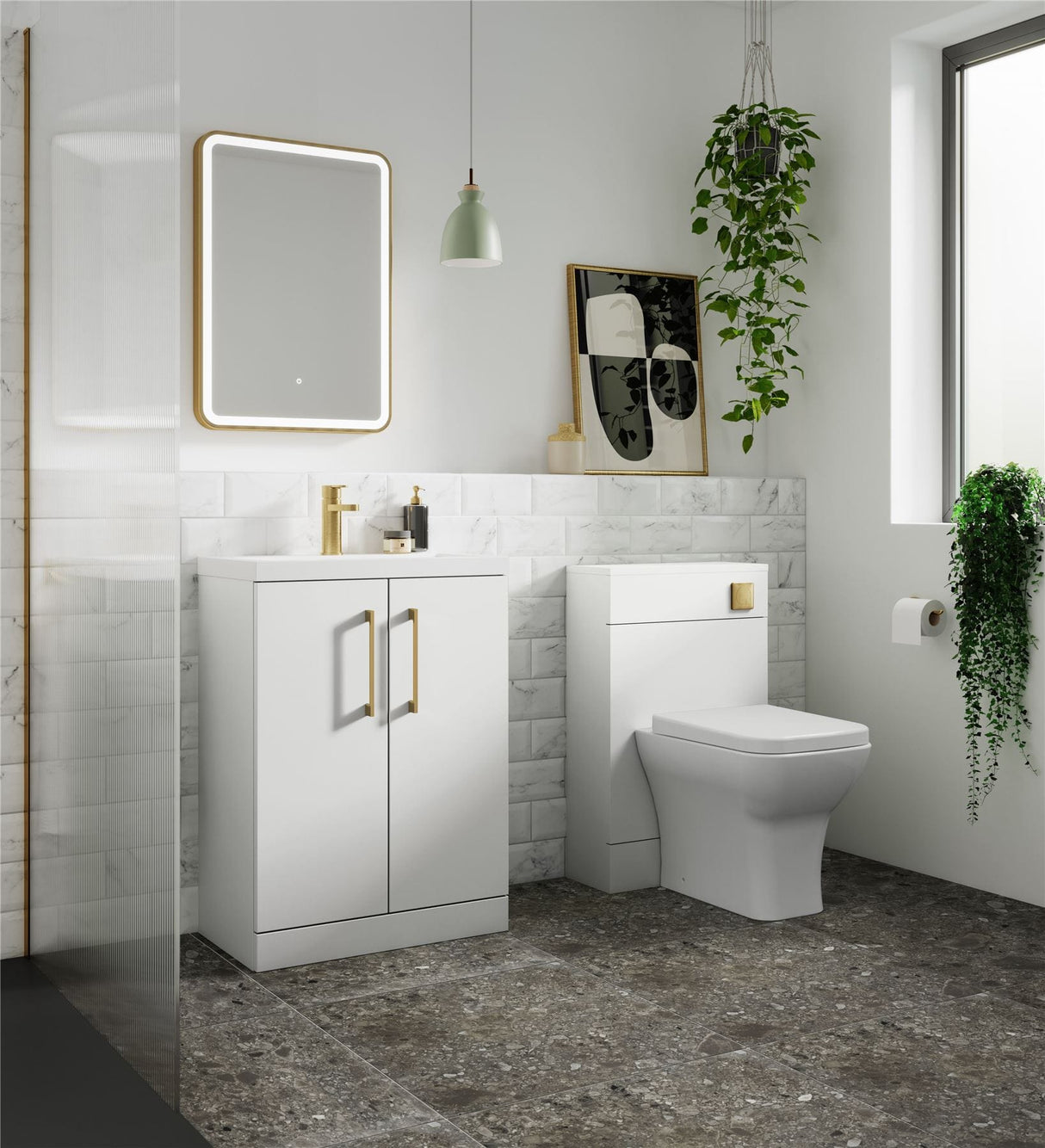Aquarius WC Back To Wall Unit Gloss White Aquarius Brisbane 500mm WC Toilet Back to Wall Unit