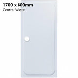 Aquarius Bathrooms Rectangle Shower Tray 1700 x 800mm Aquarius Pluvia 45mm Stone Resin Rectangular Shower Tray