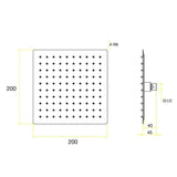 Aquarius Bathrooms Fixed Shower Head Aquarius Modern Square Over Head Shower Head