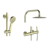 Aquarius Bathrooms Bar Shower Kit Aquarius RainLux Eco Round Adjustable Exposed Bar Shower System