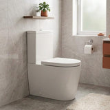 Aquarius Bathrooms Close Coupled Toilet Aquarius Emma Rimless Close Coupled Fully Shrouded Comfort Height Toilet with Soft Close Seat