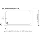 Aquarius Bathrooms Rectangle Shower Tray Aquarius Pluvia 45mm Stone Resin Rectangular Shower Tray