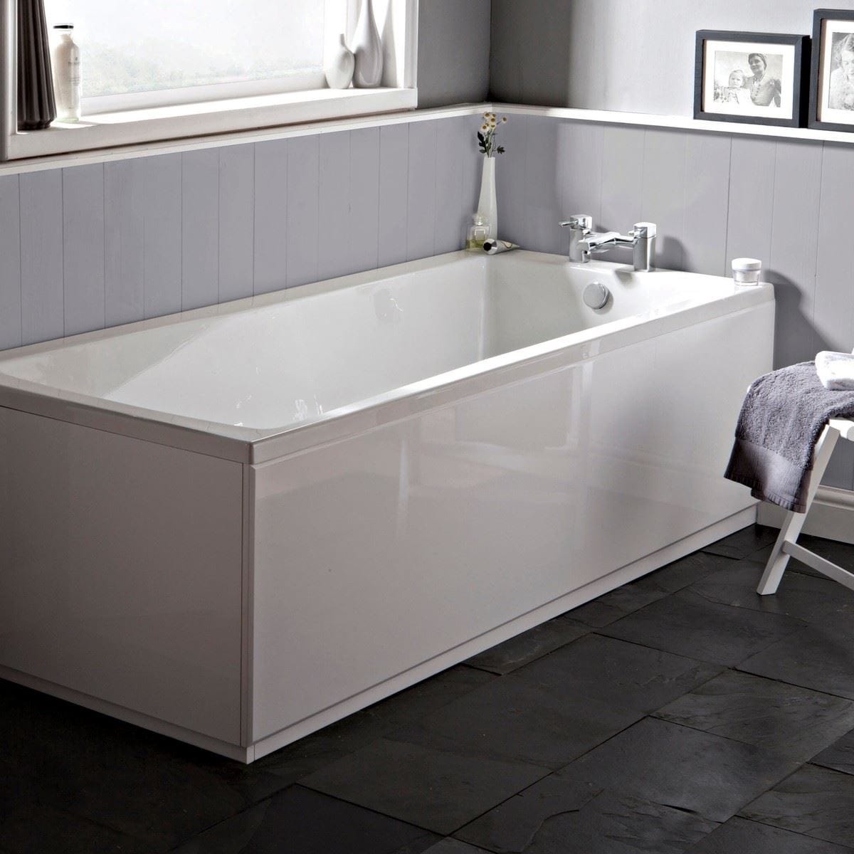 Aquarius Bathrooms Single Ended Bath 1800 x 800mm Aquarius Llyn Single Ended Bath With Legs Set