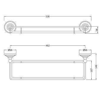 Aquarius Bathrooms Shelf Aquarius Blenheim Traditional Gallery Shelf in Chrome