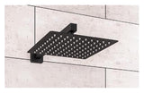 Aquarius Bathrooms Shower Arm and Head Kit Aquarius Modern Square Over Head 200mm Shower Head & Arm Matt Black AQ60103534